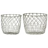 Set 2 cestas de metal