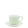 Taza y plato Alice verde