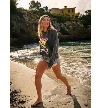 SUDADERA "TE SUEÑO" GRIS FADE OUT