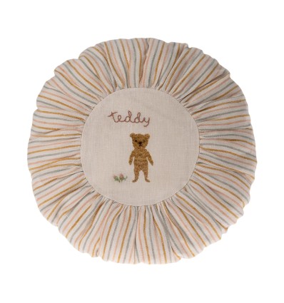 Cojín, Redondo, Pequeña - Peluche, rayas
