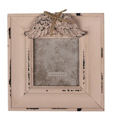 Marco de fotos 7x7 cm rosa con alas