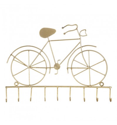 COLGADOR LLAVES BICICLETA DORADA