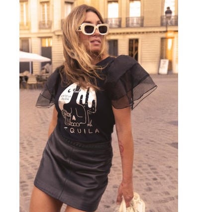 CAMI "TEQUILA" ORGANZA NEGRA