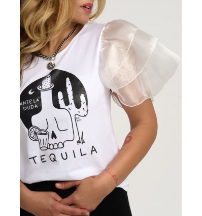 CAMI "TEQUILA" ORGANZA BLANCA