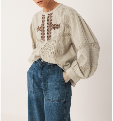 CAMISA BORDADO ÉTNICO STONE