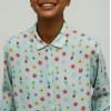 Camisa Flor Agua