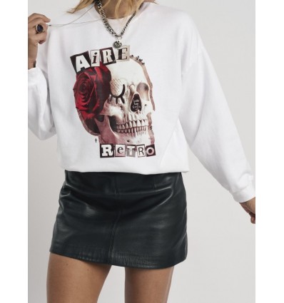 SUDADERA "SUEÑO LUEGO EXISTO" BLANCA