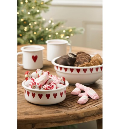 Cuenco con corazones esmaltados