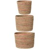 Juego de 3 cestas cilíndricas multicolor