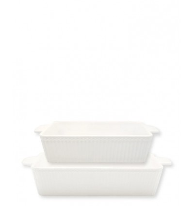 Juego de fuentes para horno Alice blanco L