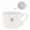 Taza Corazón Blanco/Rosa