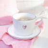 Taza Corazón Blanco/Rosa
