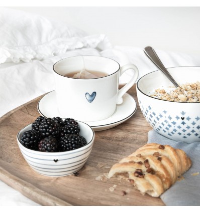 Taza Corazón Blanco-Azul