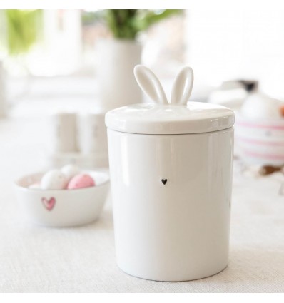 Tarro Orejas de Conejo Blanco