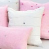 Funda cojín rosa 60x60 corazones