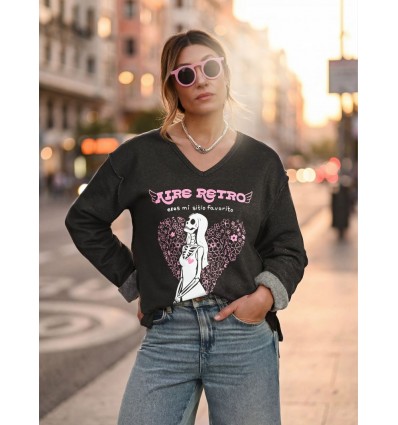 SUDADERA GRIS " MI SITIO FAVORITO"