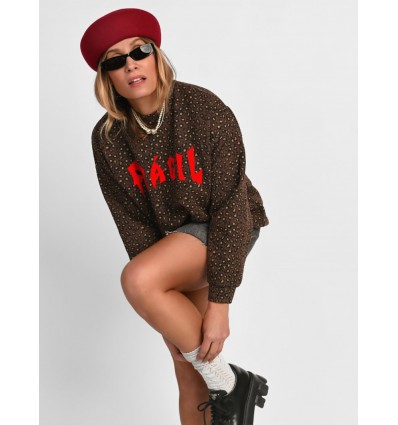 SUDADERA LEOPARDO "FRÁGIL"