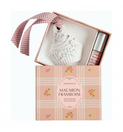 Cofre decoración perfumada - Macaron de Frambuesa
