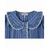 BLUSA PLISADA RAYAS AZUL 
