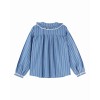 BLUSA PLISADA RAYAS AZUL 