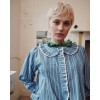 BLUSA PLISADA RAYAS AZUL 