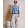 BLUSA BORDADA AZUL 