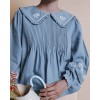 BLUSA BORDADA AZUL 