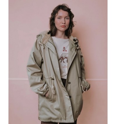 PARKA DE MUJER BEIGE 